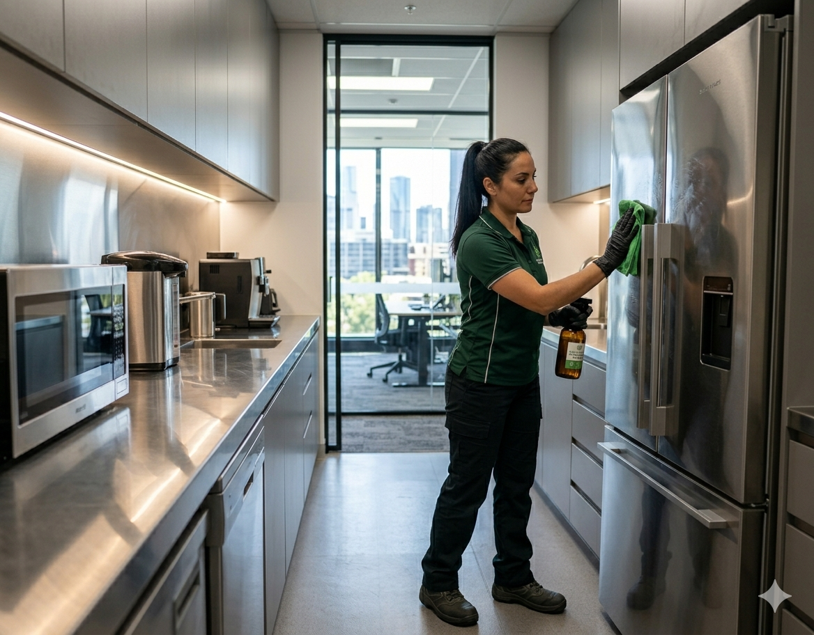 Office deep cleaning Melbourne — professional carpet steam cleaning and kitchen degreasing